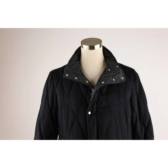 $2,650 Allegri Reversible Cashmere Down Quilted Jacket SZ 54/44 Navy LNWOT